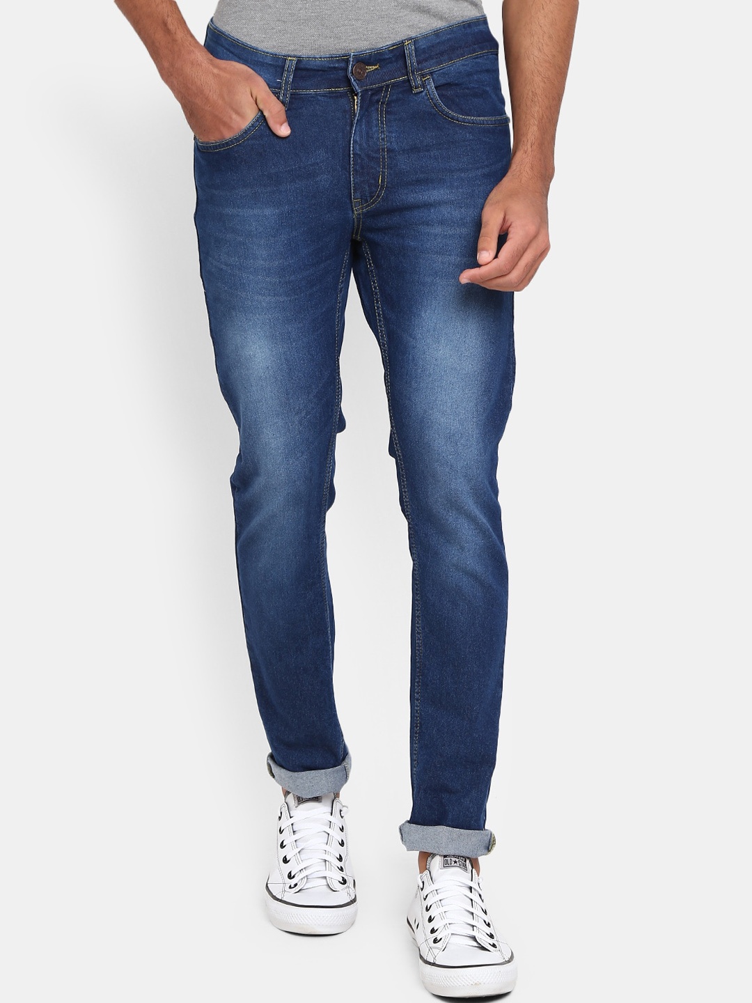 

V-Mart Men Blue Slim Fit Heavy Fade Jeans
