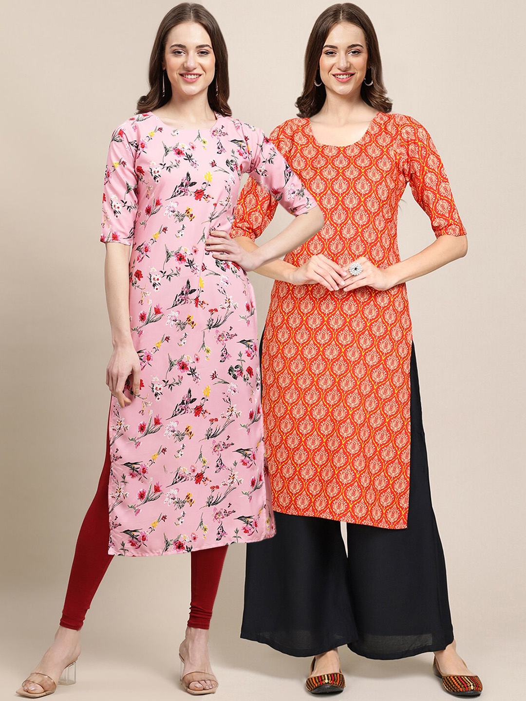 

7Threads Women Pack of 2 Kurta, Multi