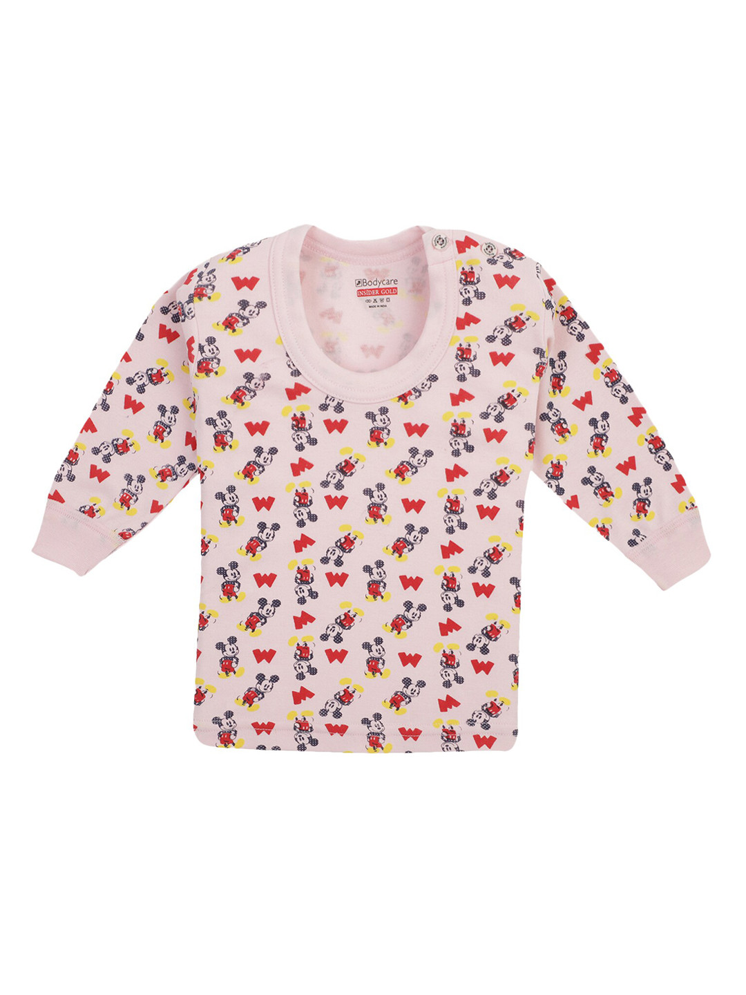 

Bodycare Kids Boys Pink & Red Printed Cotton Thermal Tops