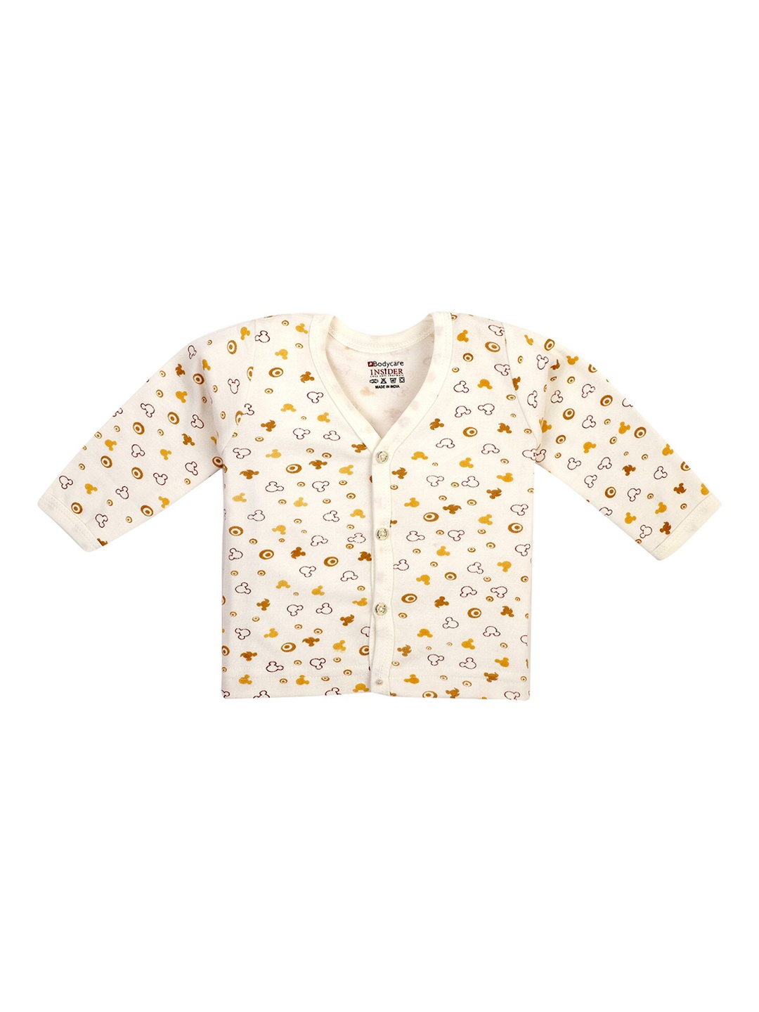 

Bodycare Kids Infant Boys Off White Printed Cotton Thermal Top