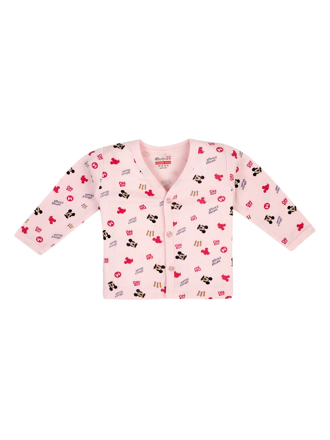 

Bodycare Kids Infant Pink Printed Cotton Thermal Tops
