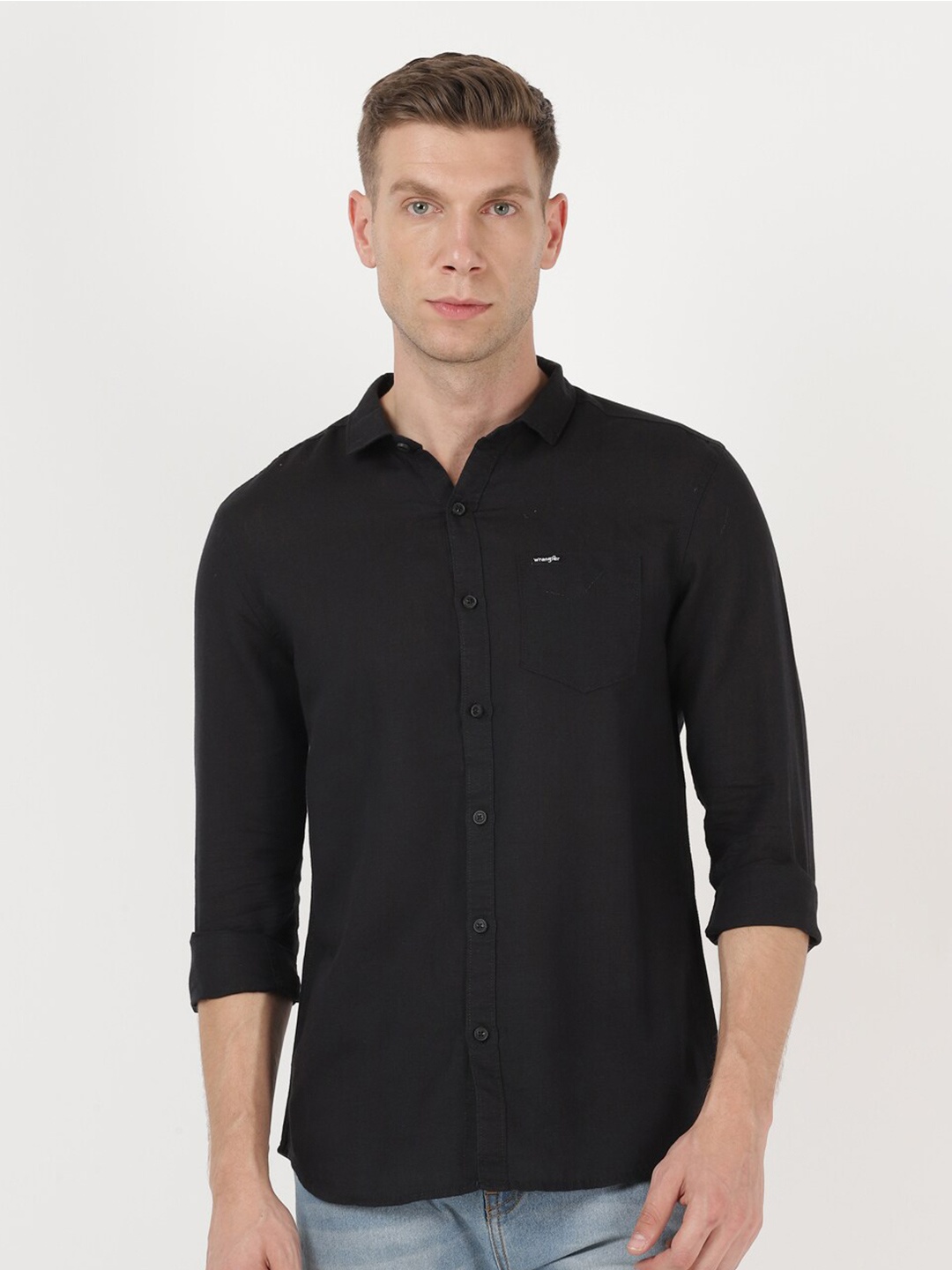 

Wrangler Men Black Casual Shirt