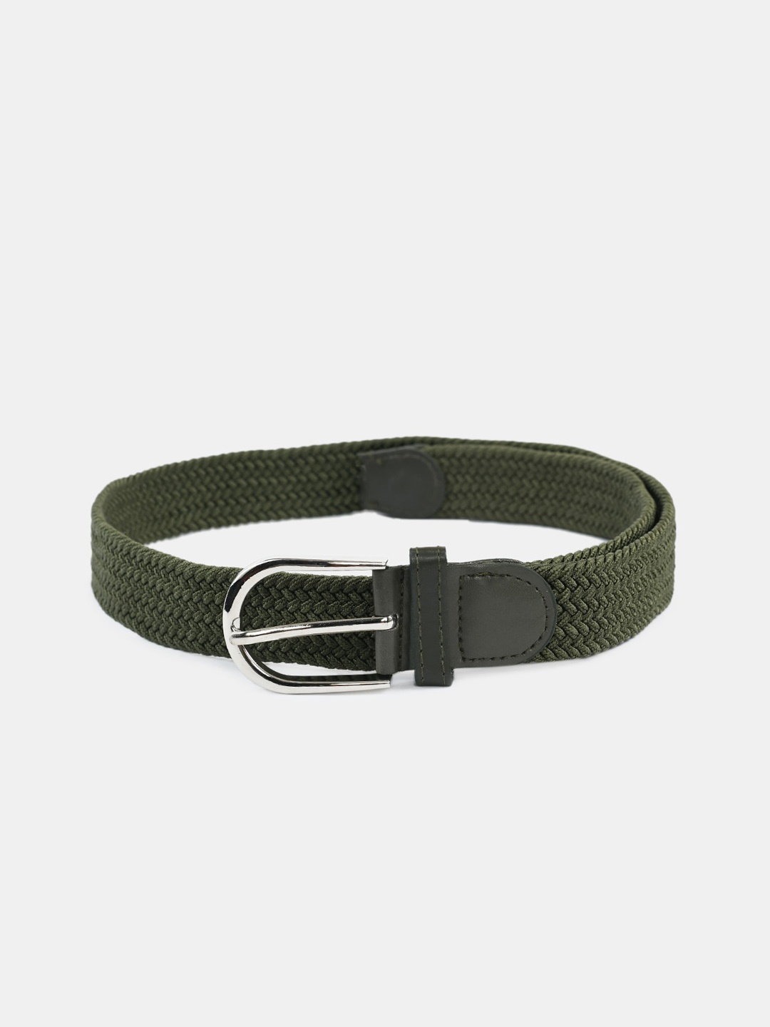 

Kastner Men Green Braided Stretchable Belt