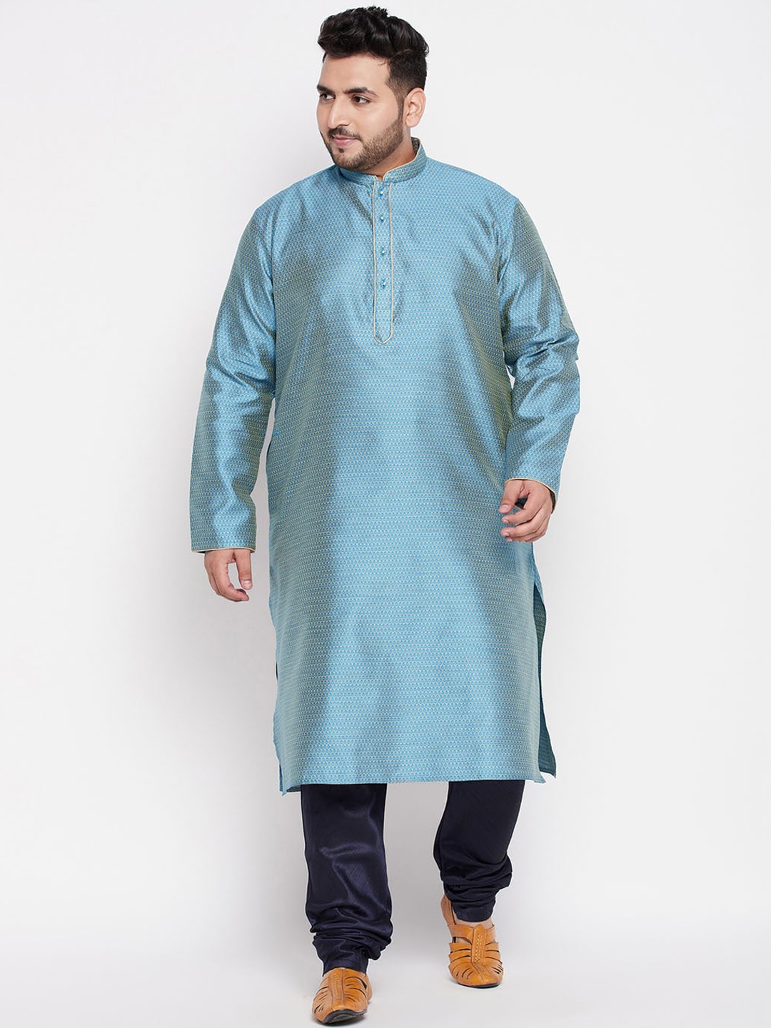 

VASTRAMAY Men Plus size Blue Kurta with Pyjamas