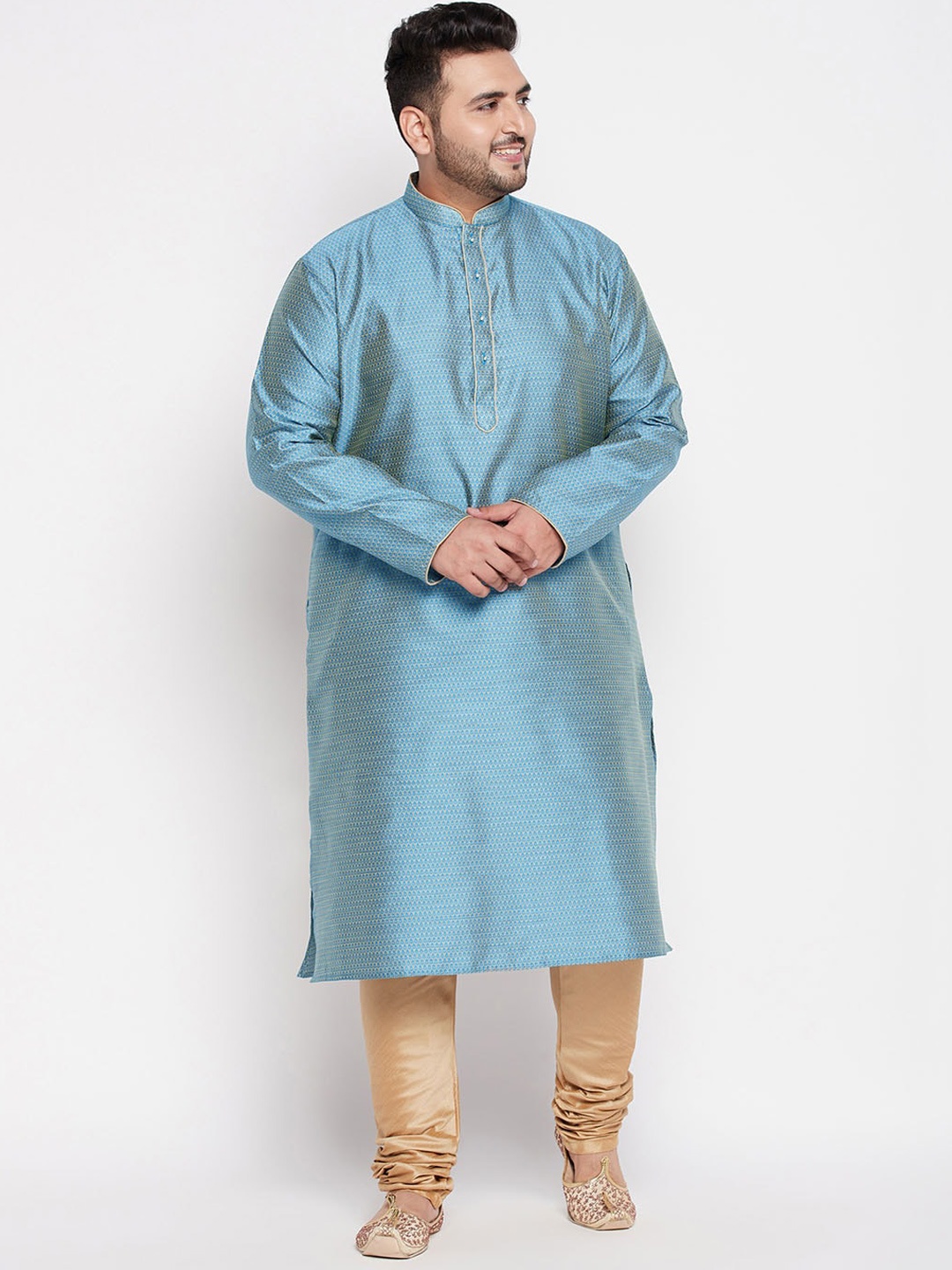 

VASTRAMAY Men Plus size Blue Kurta with Pyjamas