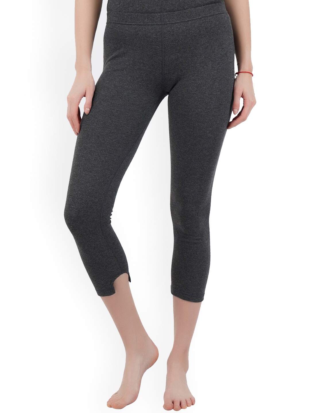 

BODYCARE INSIDER Women Grey Solid Cotton Three Fourth Length Thermal Bottom