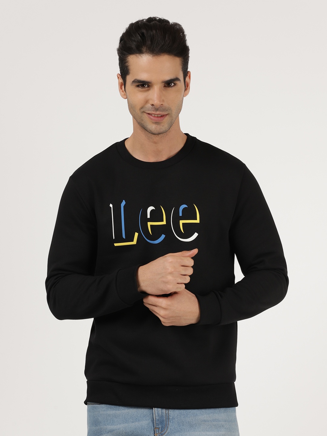 

Lee Men Black Printed Sweatshirt