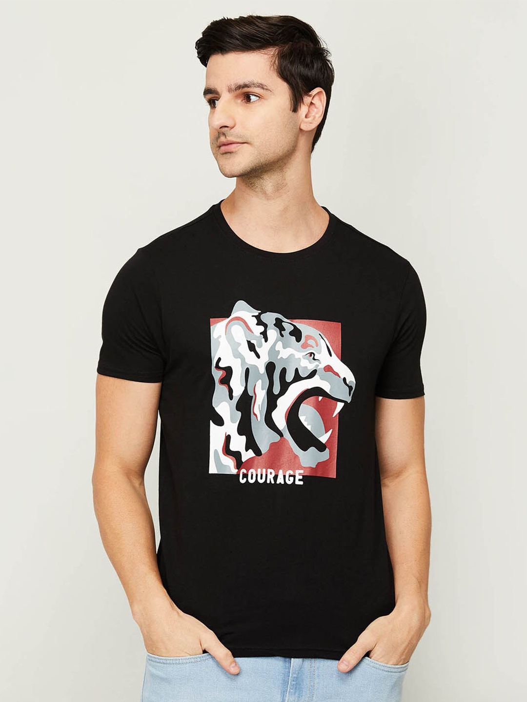 

Forca Men Black Printed T-shirt