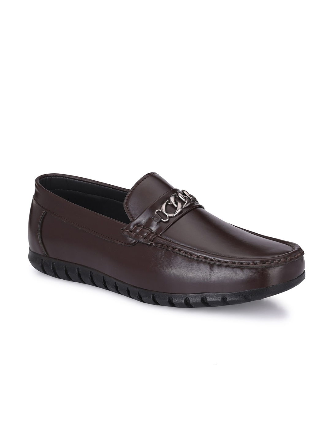 

John Karsun Men Brown Textured Loafers