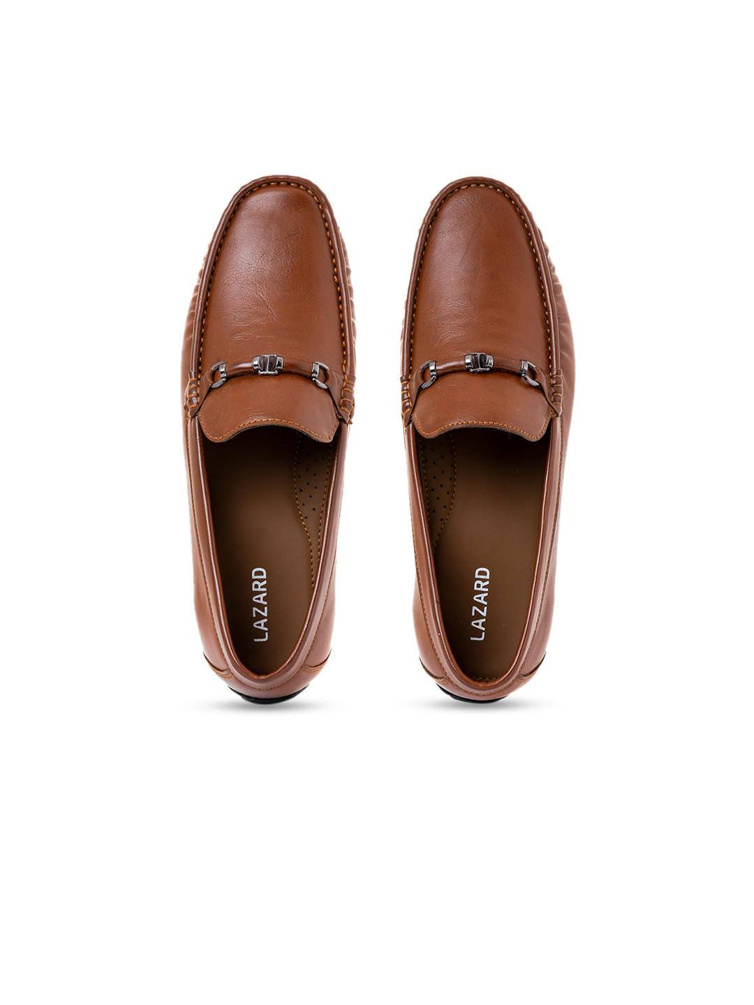 

Khadims Men Brown Solid Loafers