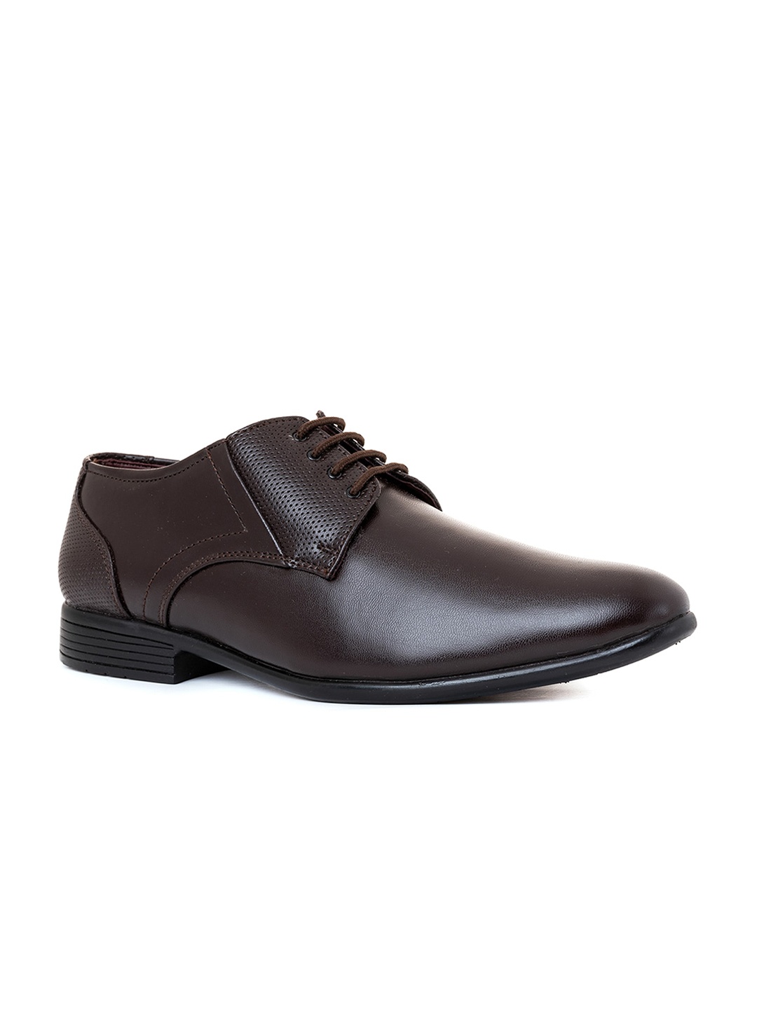 

Khadims Men Brown Solid Formal Derby Shoes