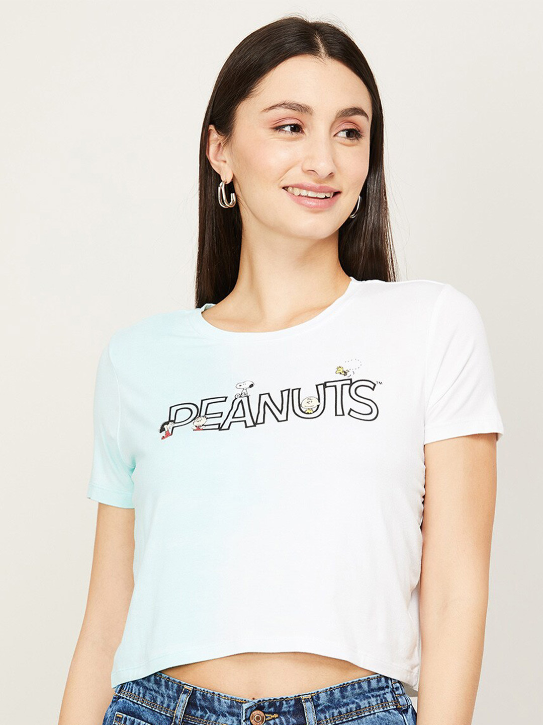 

Ginger by Lifestyle Women Blue Typography Printed T-shirt