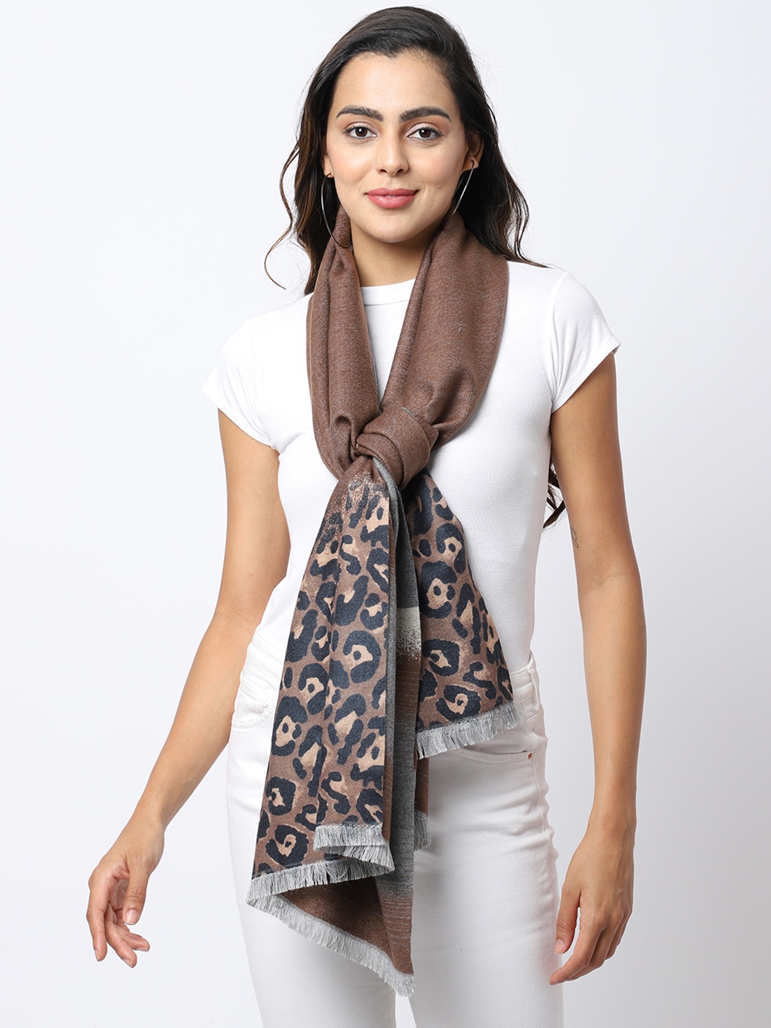 

ELLIS Women Brown Printed Mufflers
