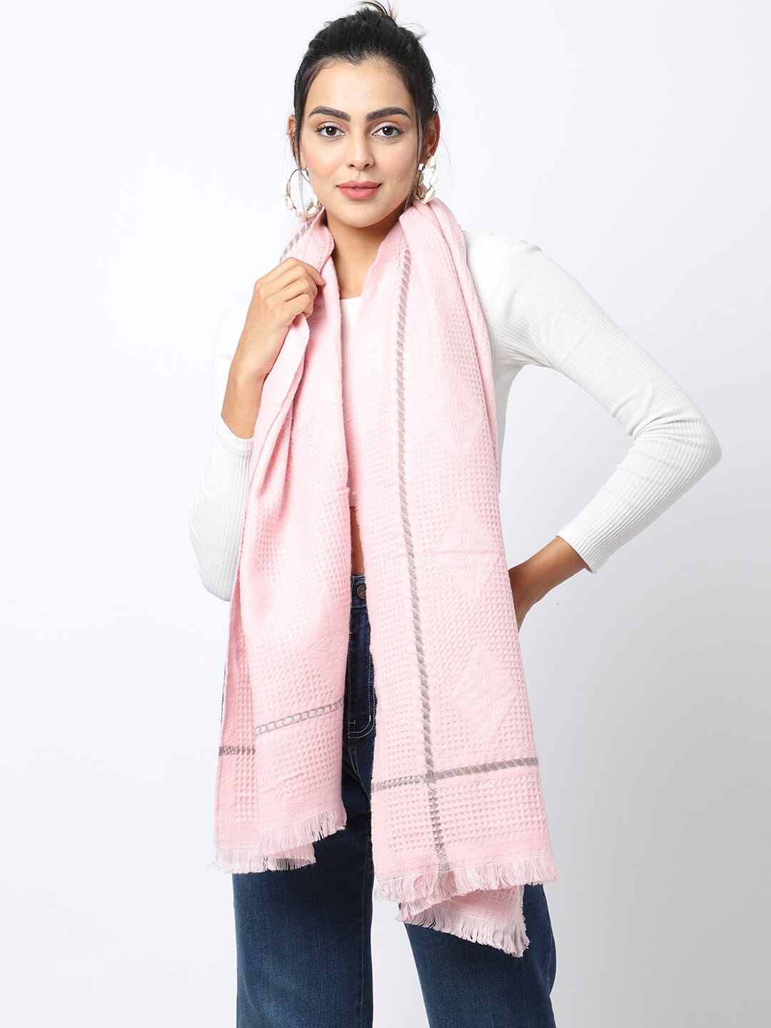 

ELLIS Women Pink Solid Mufflers