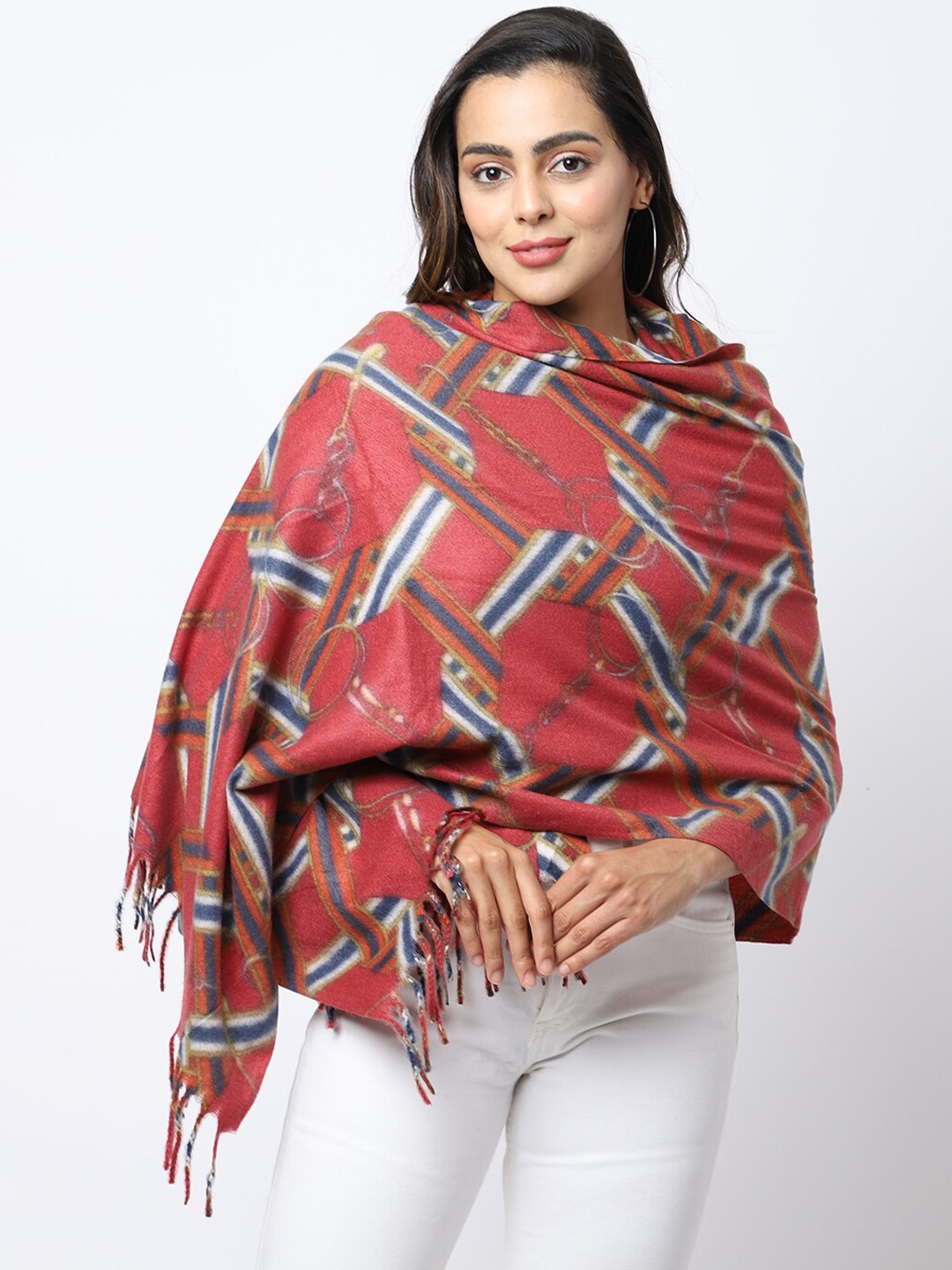 

ELLIS Women Red Printed Mufflers