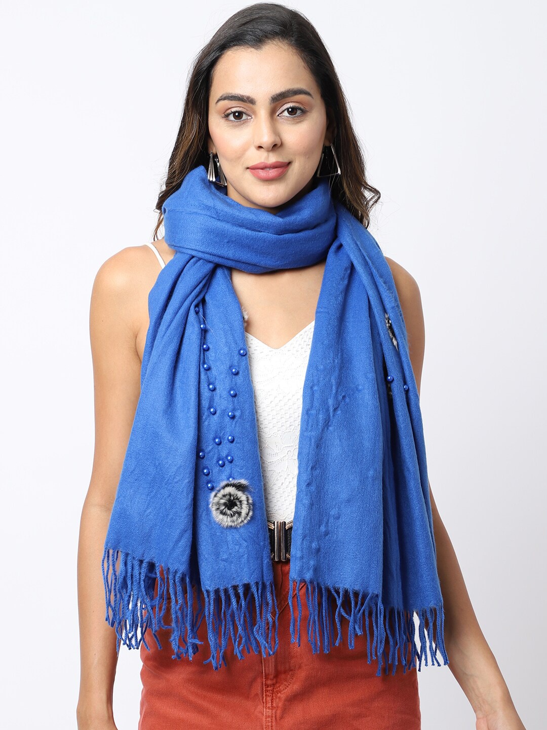 

ELLIS Women Blue Embellished Muffler