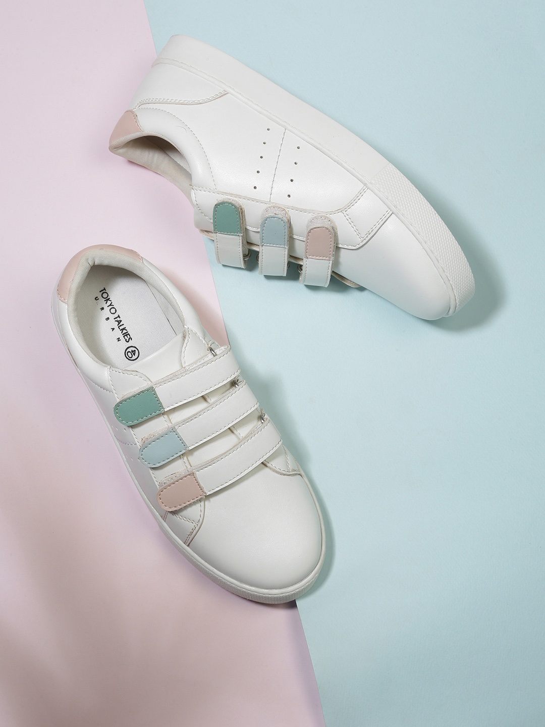 

Tokyo Talkies Women White PU Flatforms