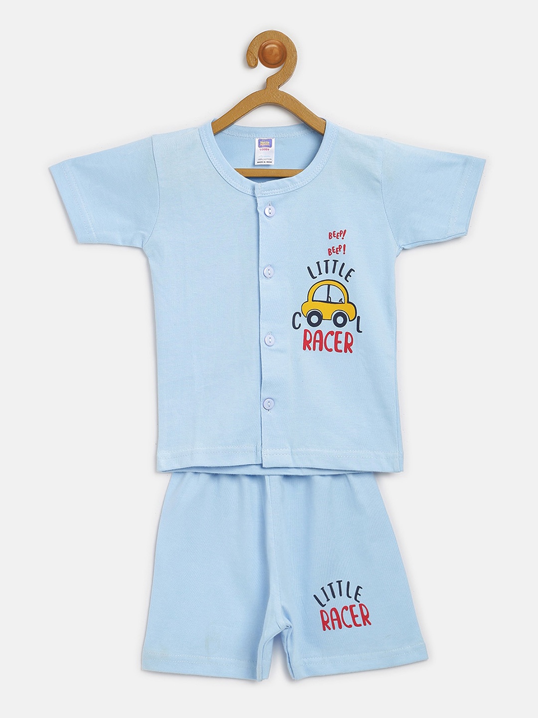 

V2 Value & Variety Boys Blue Printed Shirt with Shorts