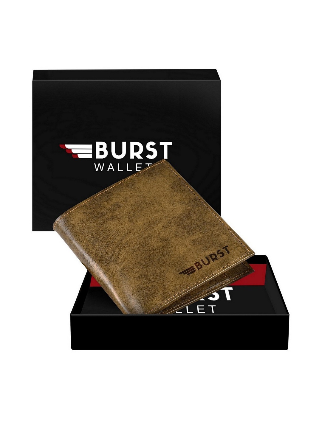 

BURST Men Brown Two Fold Wallet with SIM Card Holder