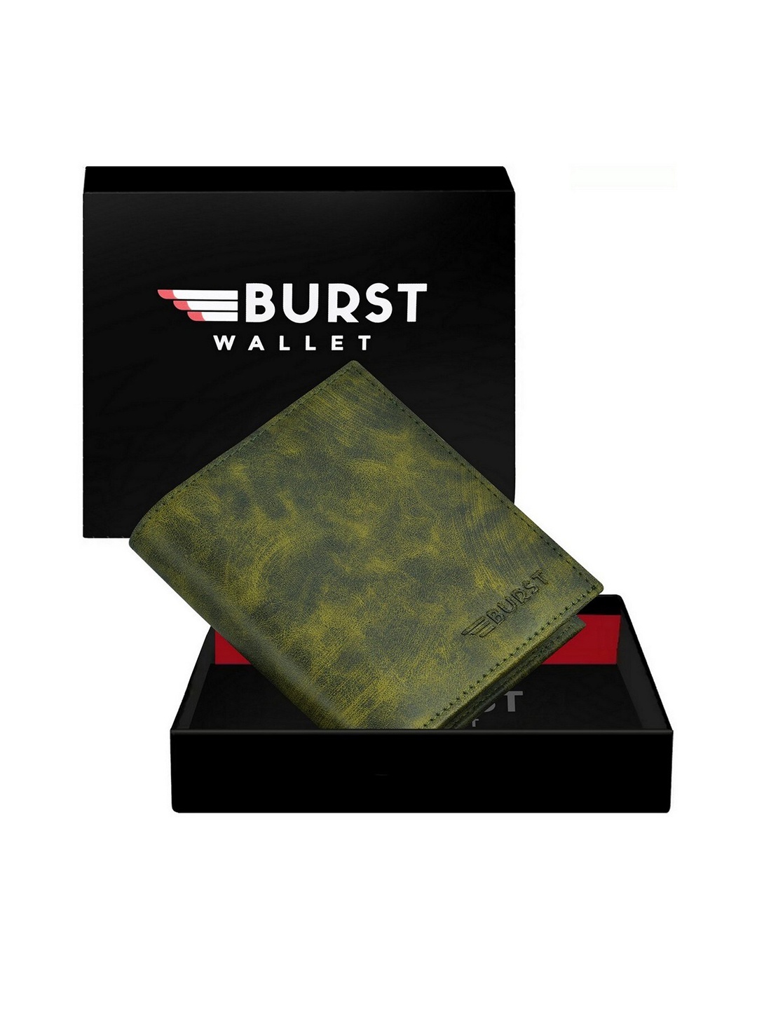 

BURST Men Green Two Fold Wallet with SIM Card Holder