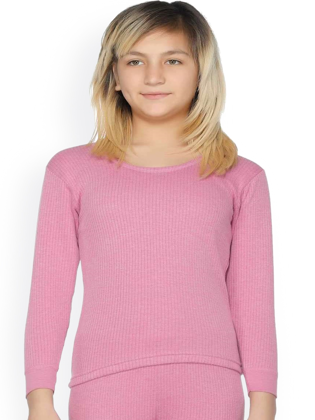 

Bodycare Kids Boys Fuchsia Pink Solid Cotton Thermal Tops