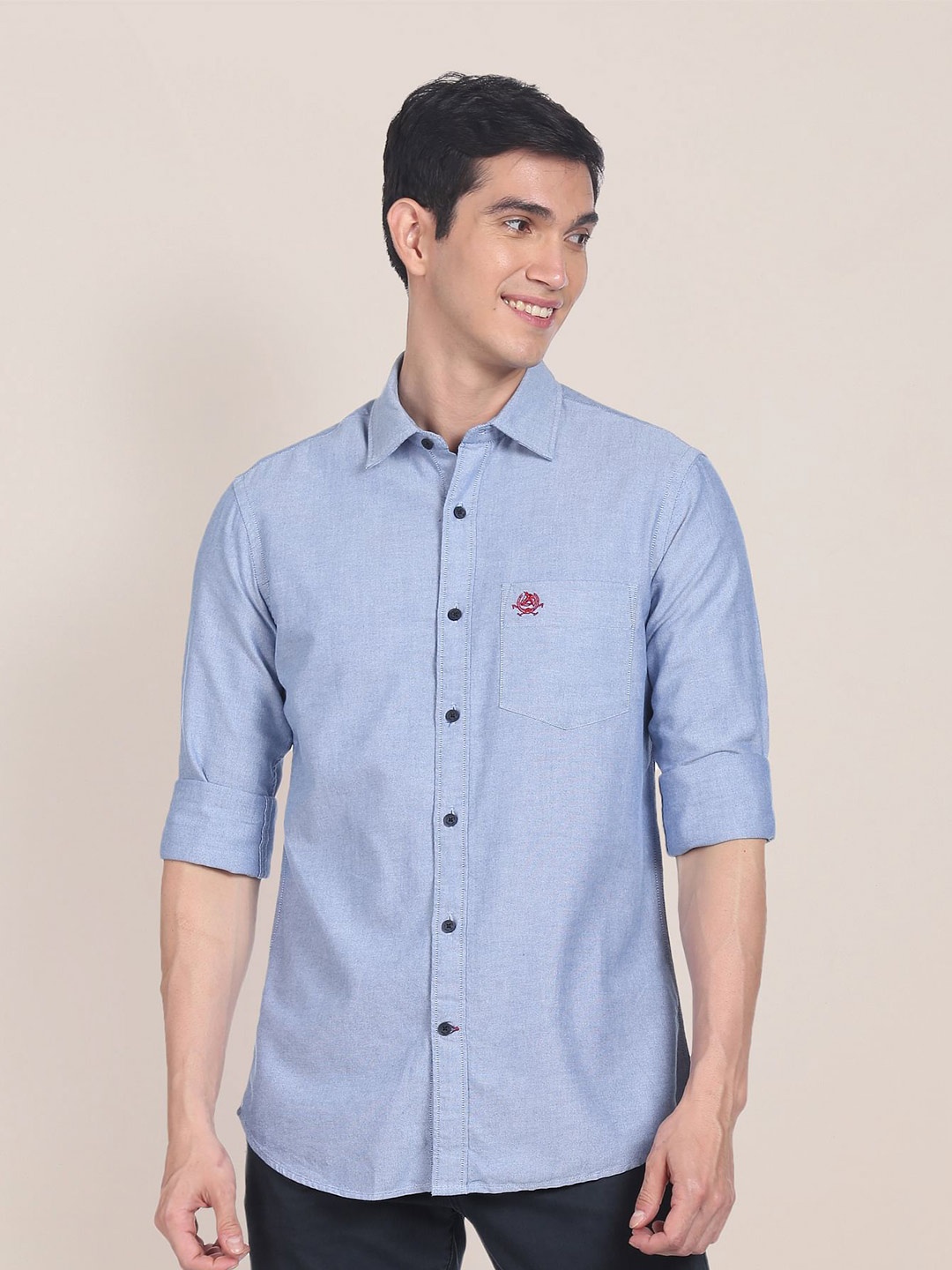

U S Polo Assn Men Blue Casual Shirt