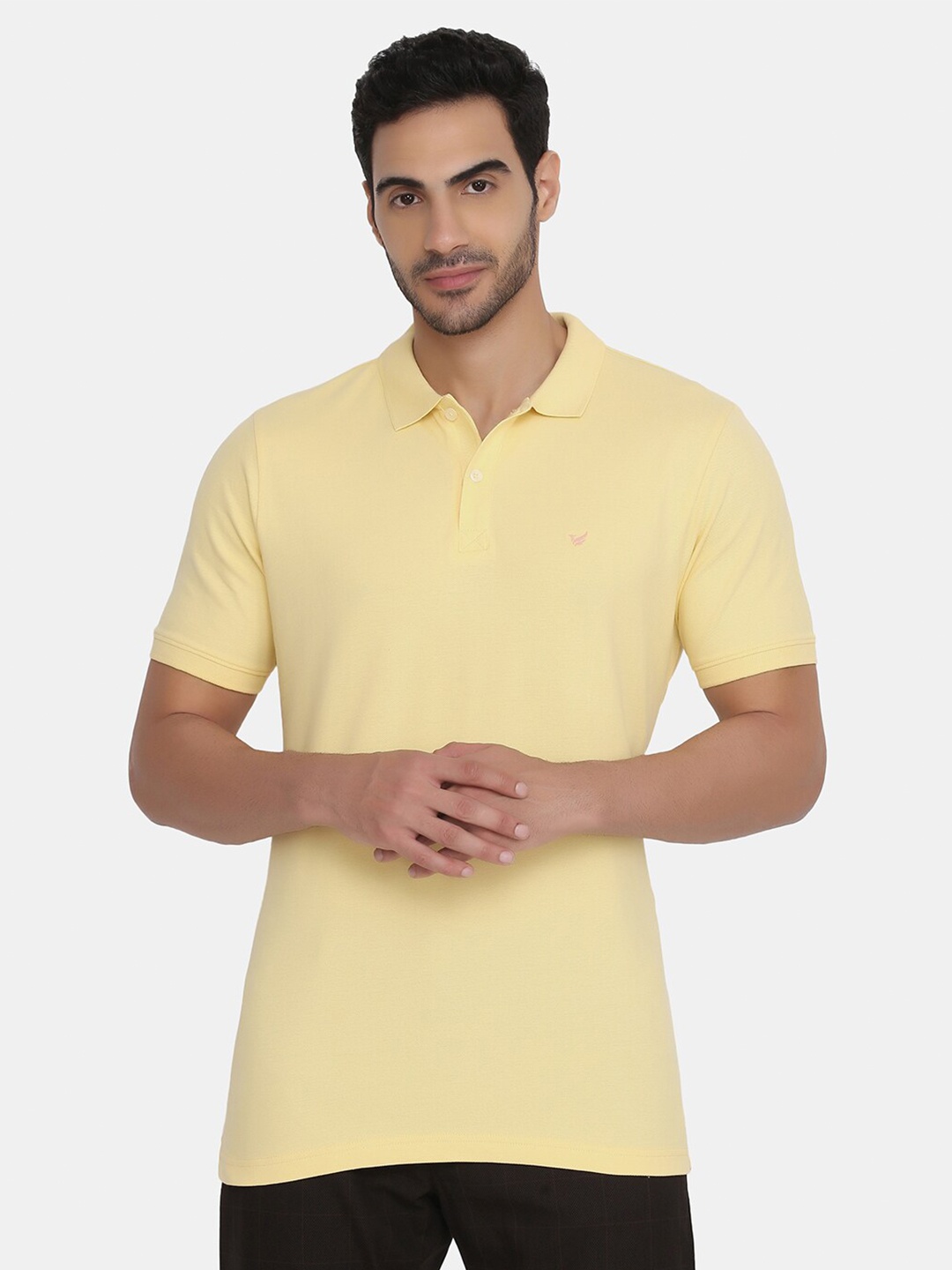 

Blackberrys Men Yellow Polo Collar Slim Fit T-shirt