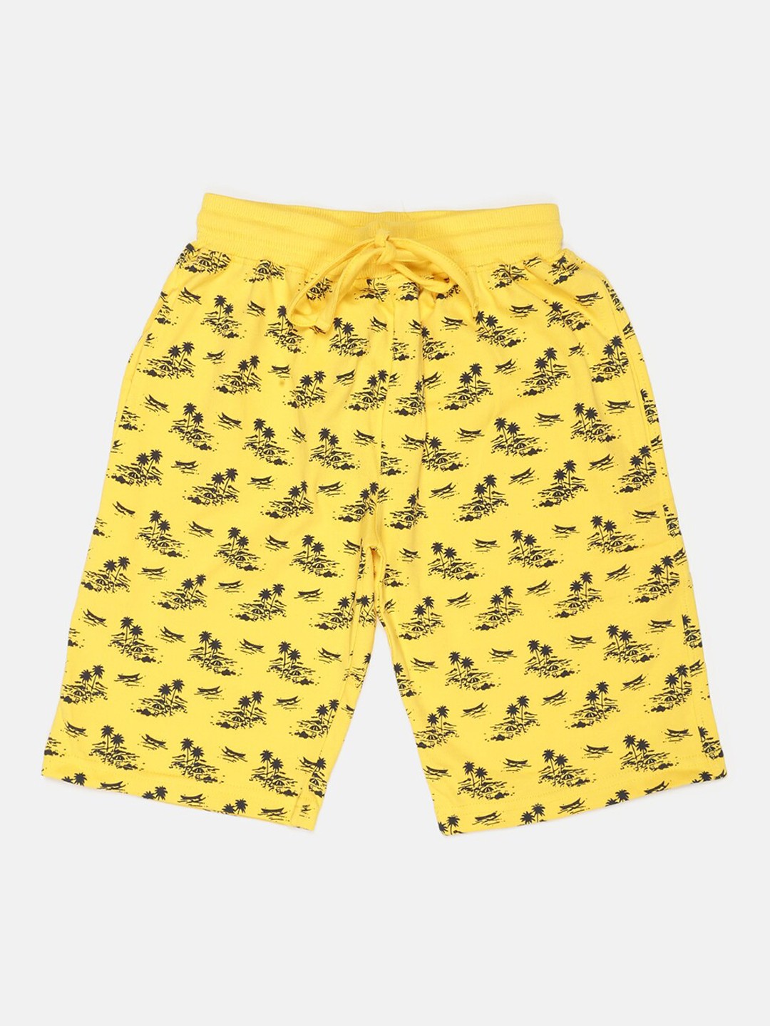 

V2 Value & Variety Boys Yellow Floral Printed Shorts