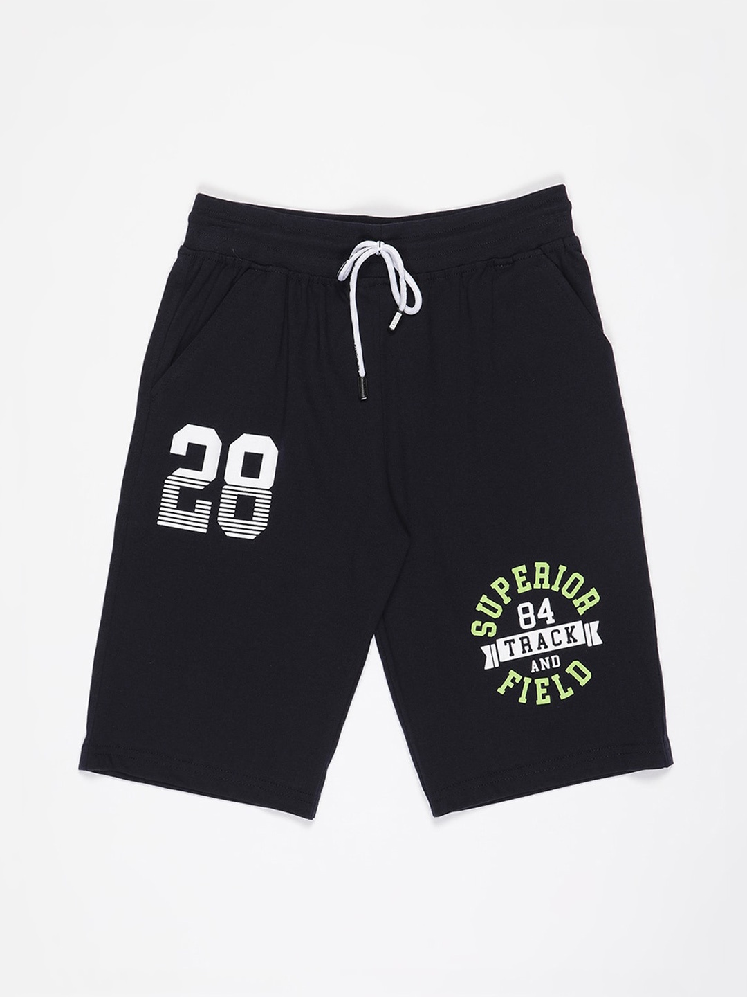 

V2 Value & Variety Boys Blue Typography Cotton Printed Shorts