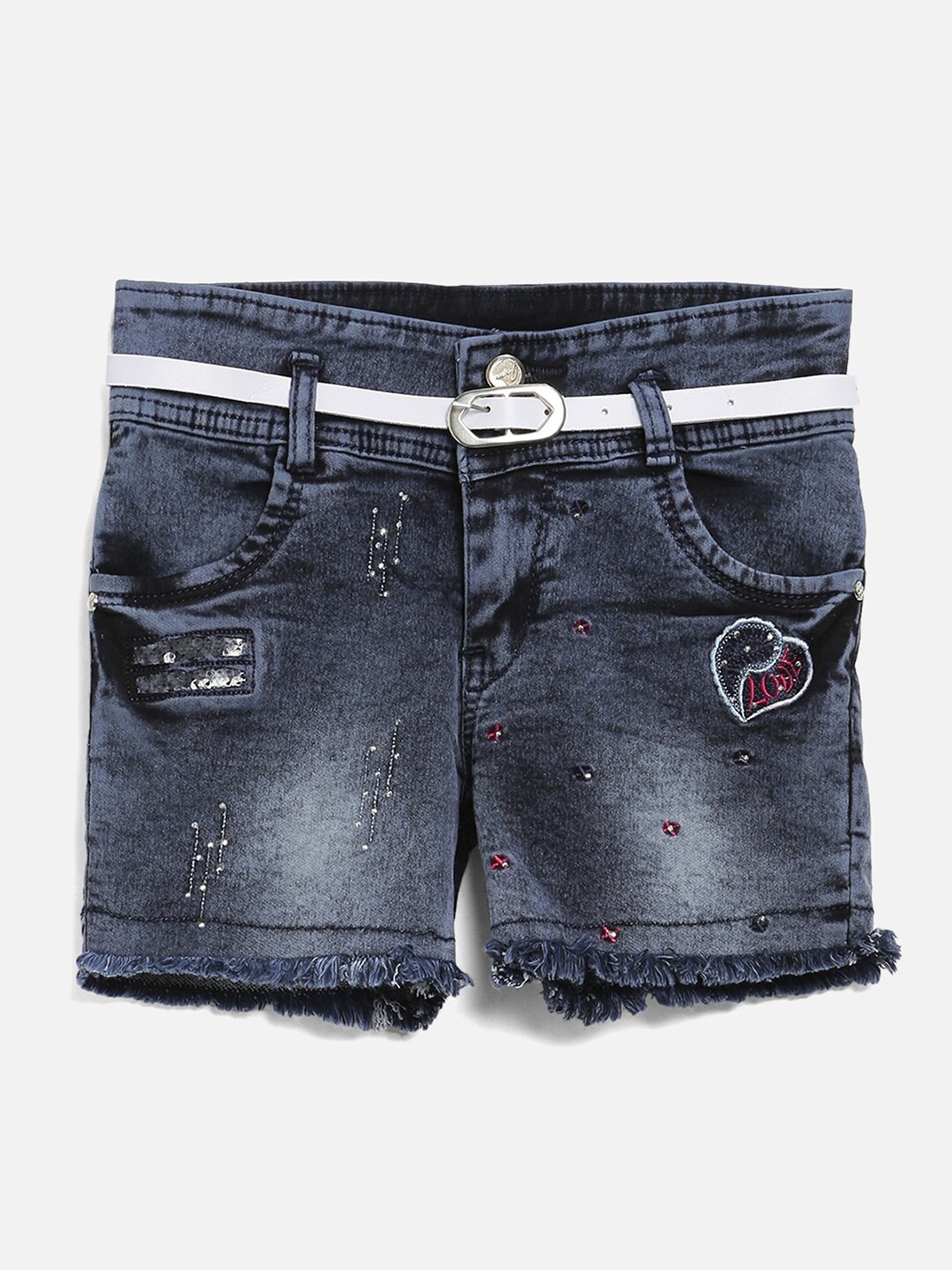 

V2 Value & Variety Girls Blue Washed Denim Shorts