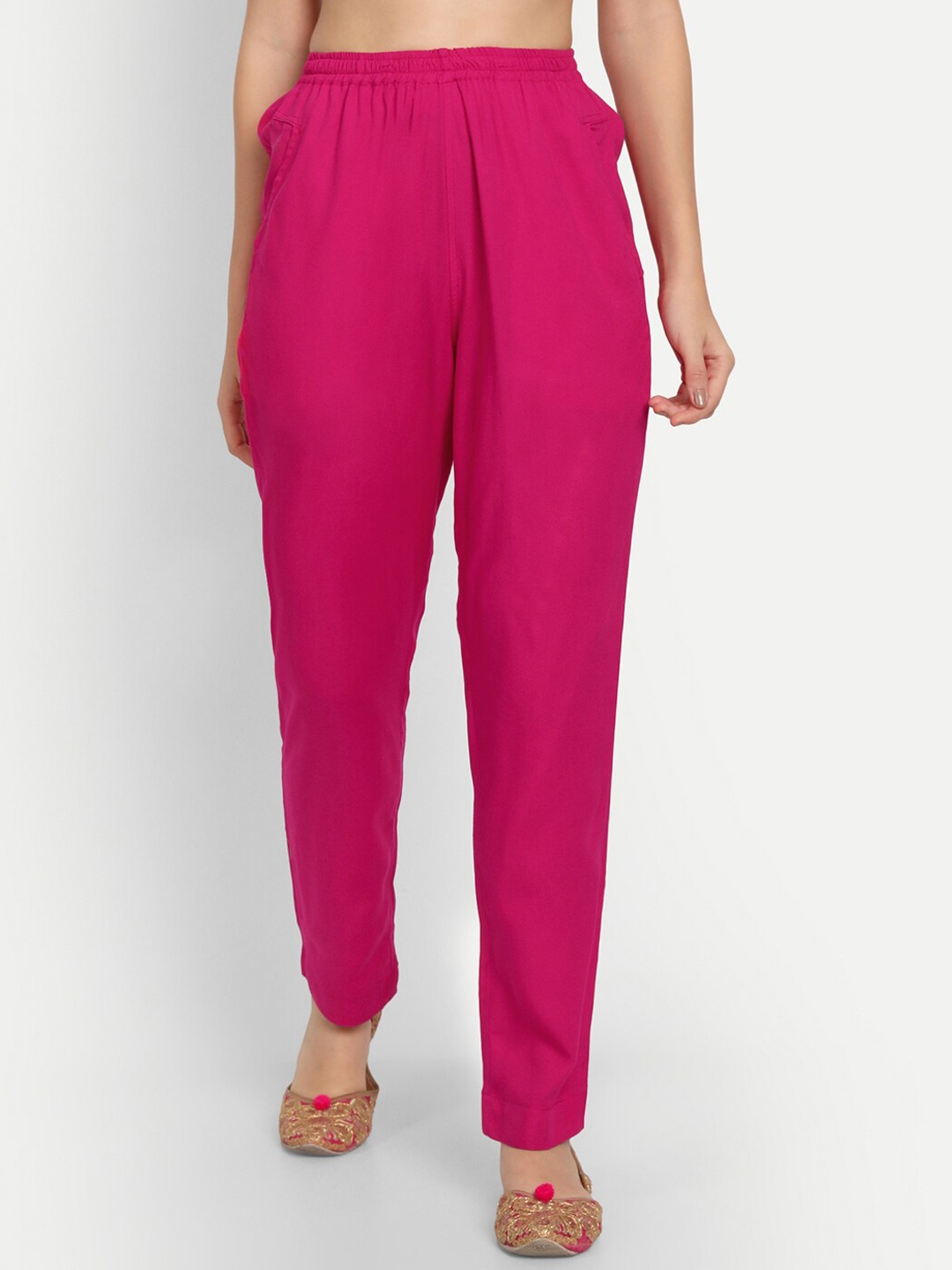 

APELLA Women Magenta Comfort Rayon Pant Palazzo