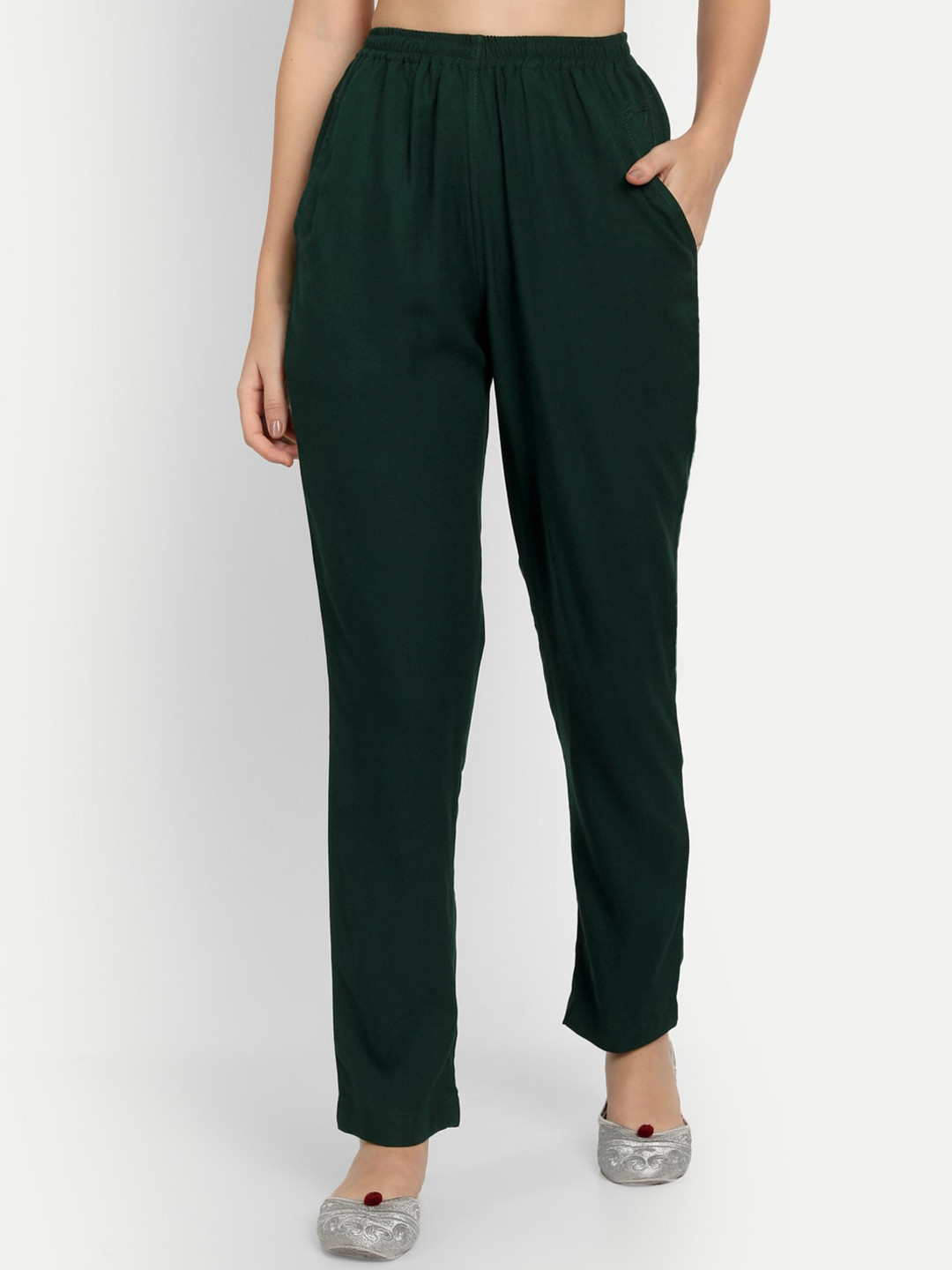 

APELLA Women Green Comfort Rayon Pant Palazzo