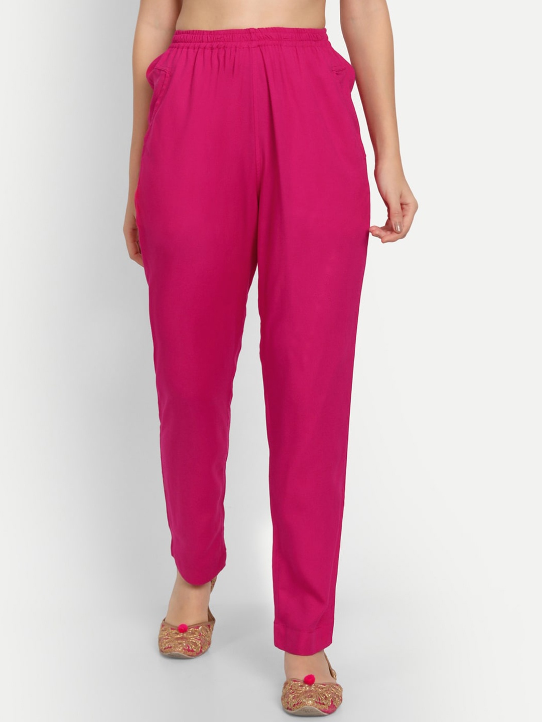 

APELLA Women Magenta Comfort Rayon Pant Palazzo