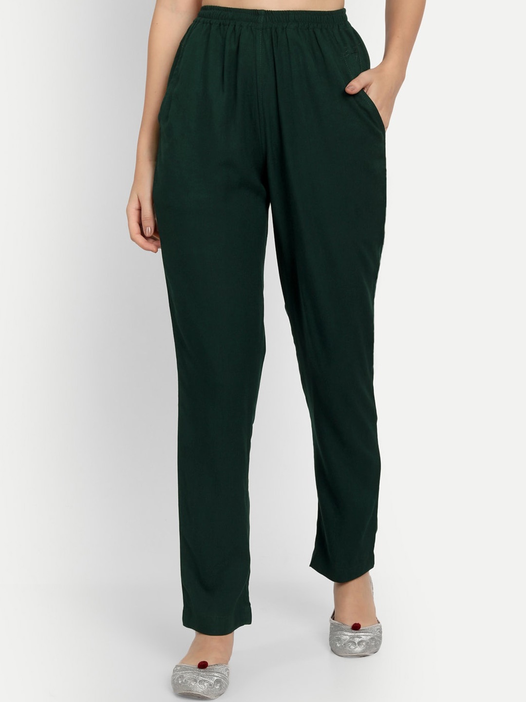 

APELLA Women Green Comfort Rayon Pant Palazzo