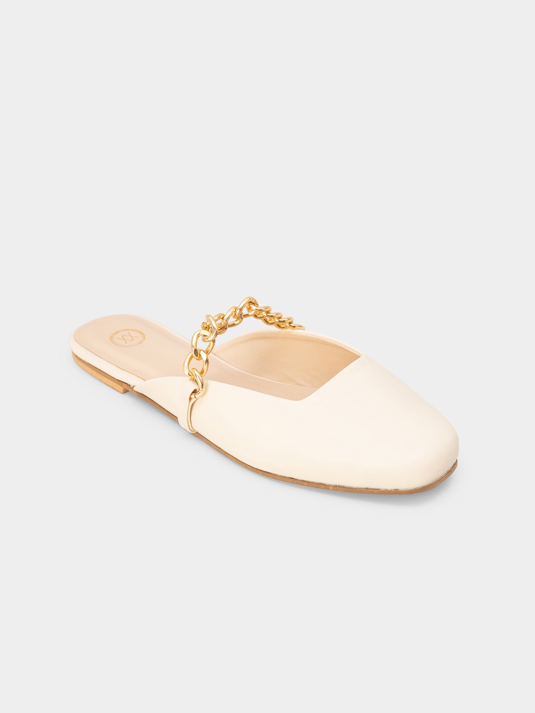 

20Dresses Women Off White Embellished Mules Flats
