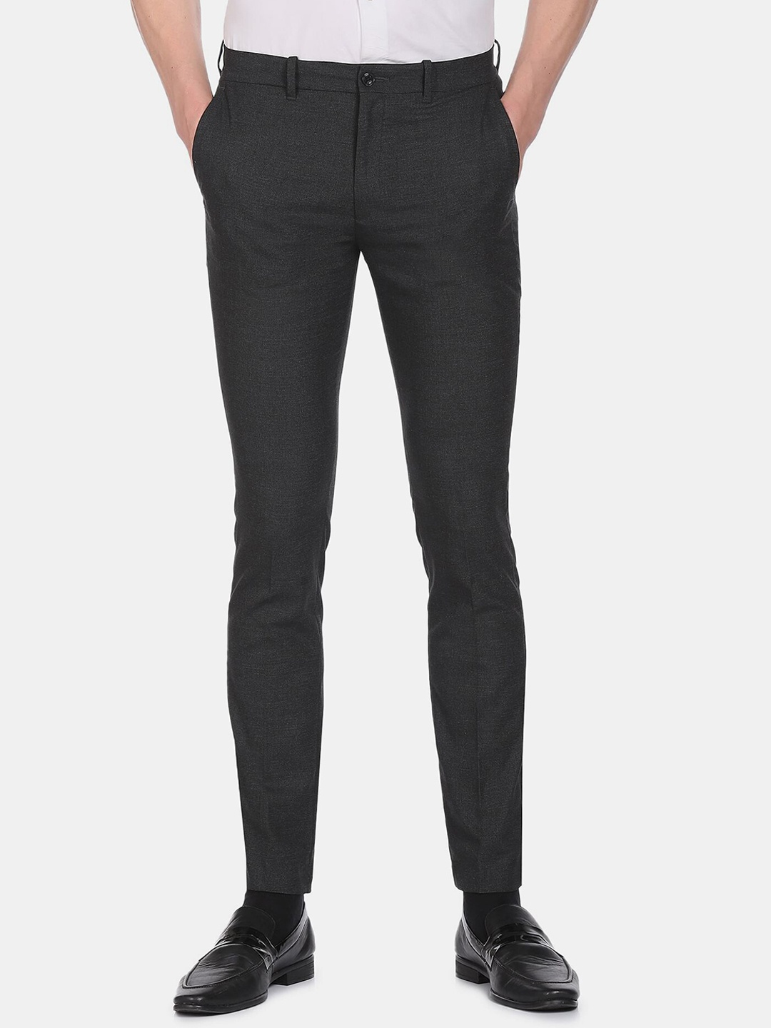 

Arrow New York Men Grey Slim Fit Formal Trousers