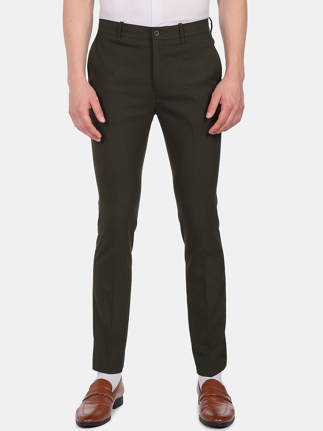 

Arrow New York Men Brown Slim Fit Formal Trousers