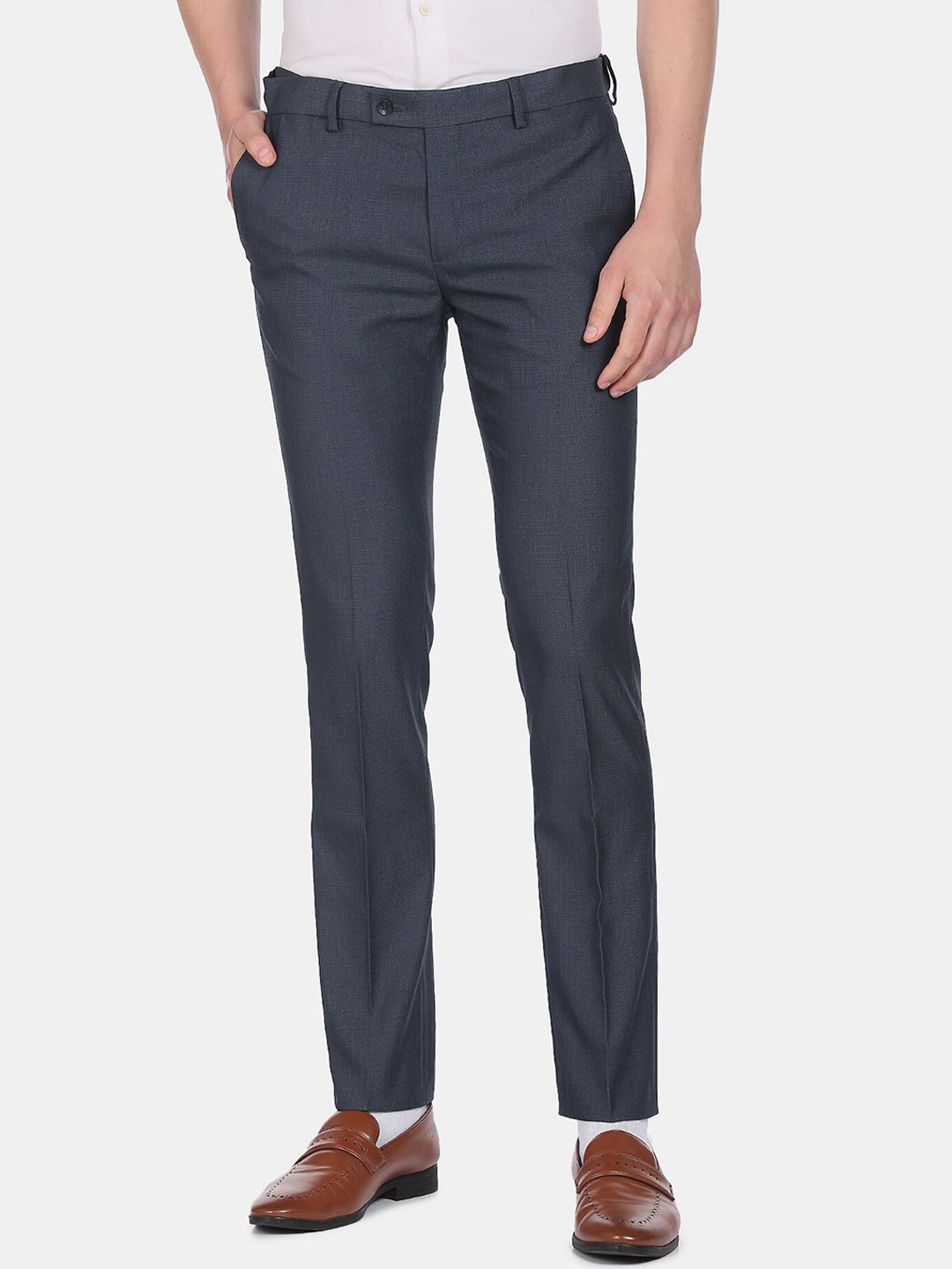 

Arrow Men Autoflex Formal Trousers, Blue