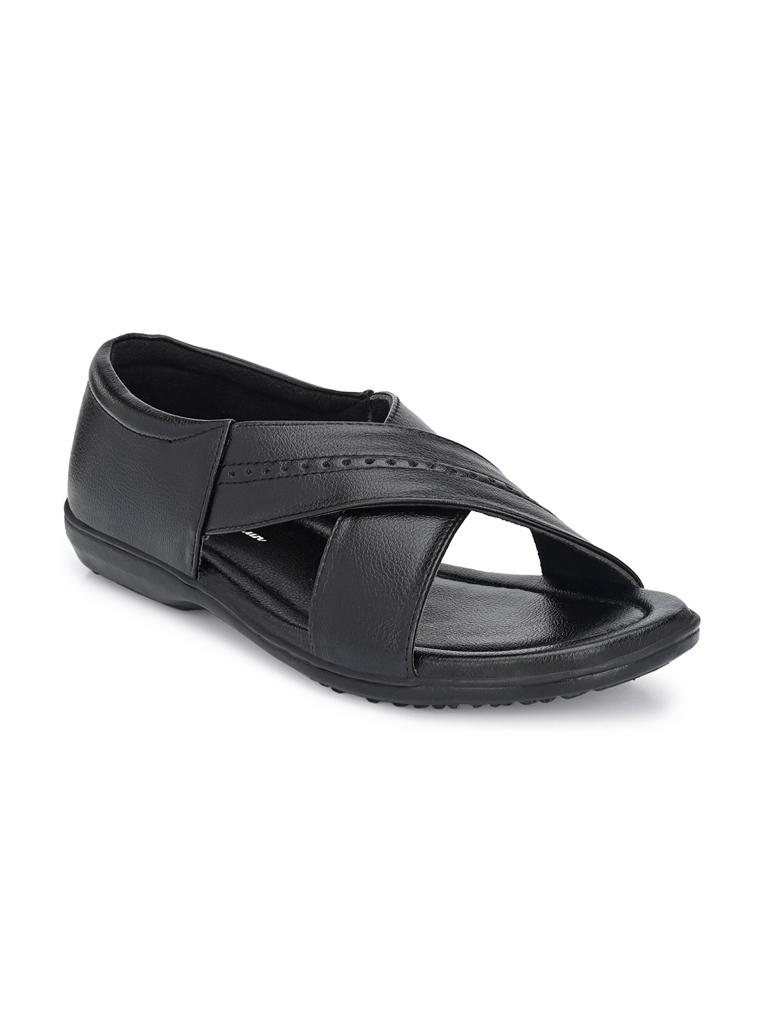 

John Karsun Men Black Comfort Sandals