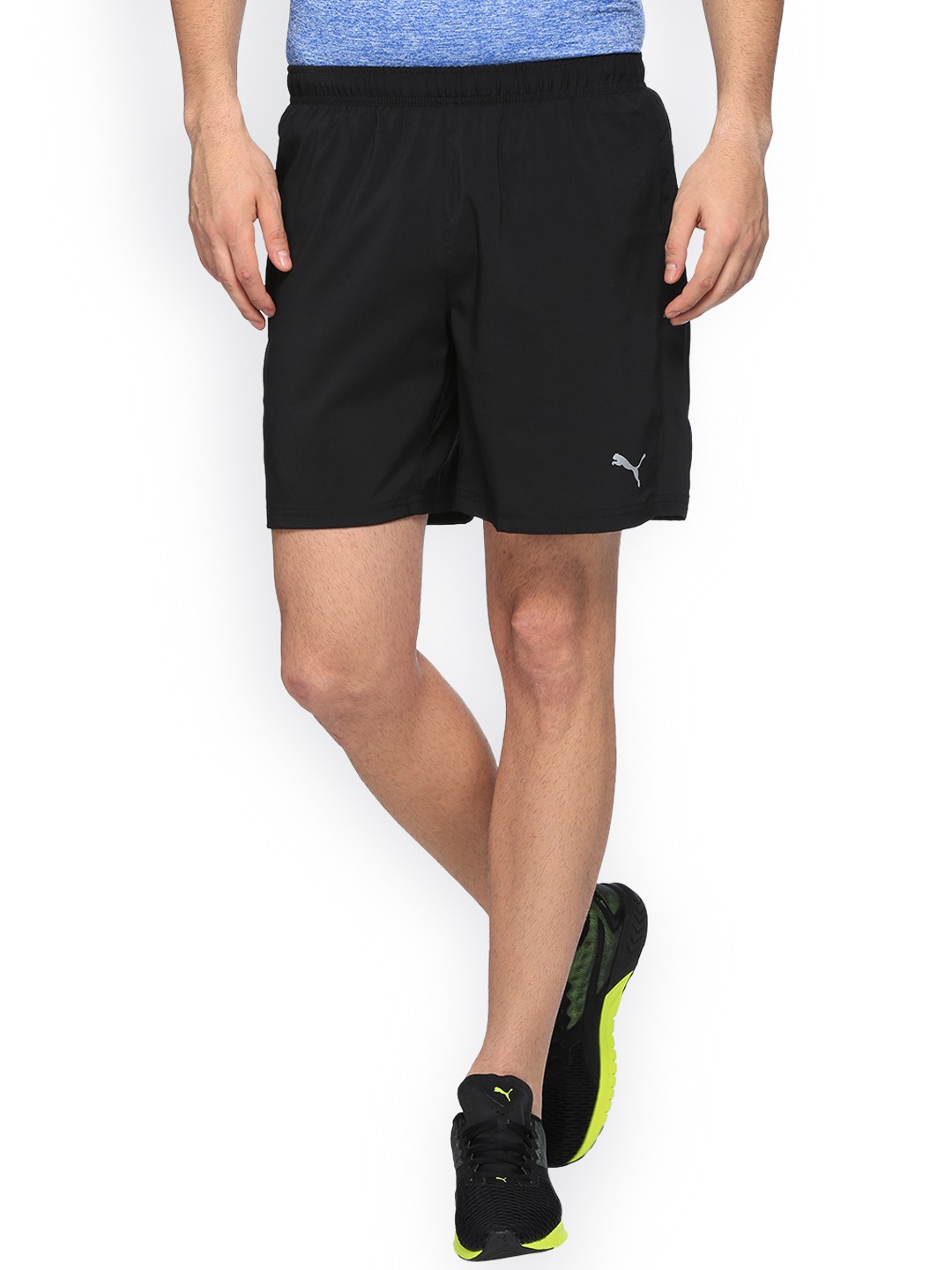 

PUMA Men Black Solid Regular Fit Sports Shorts