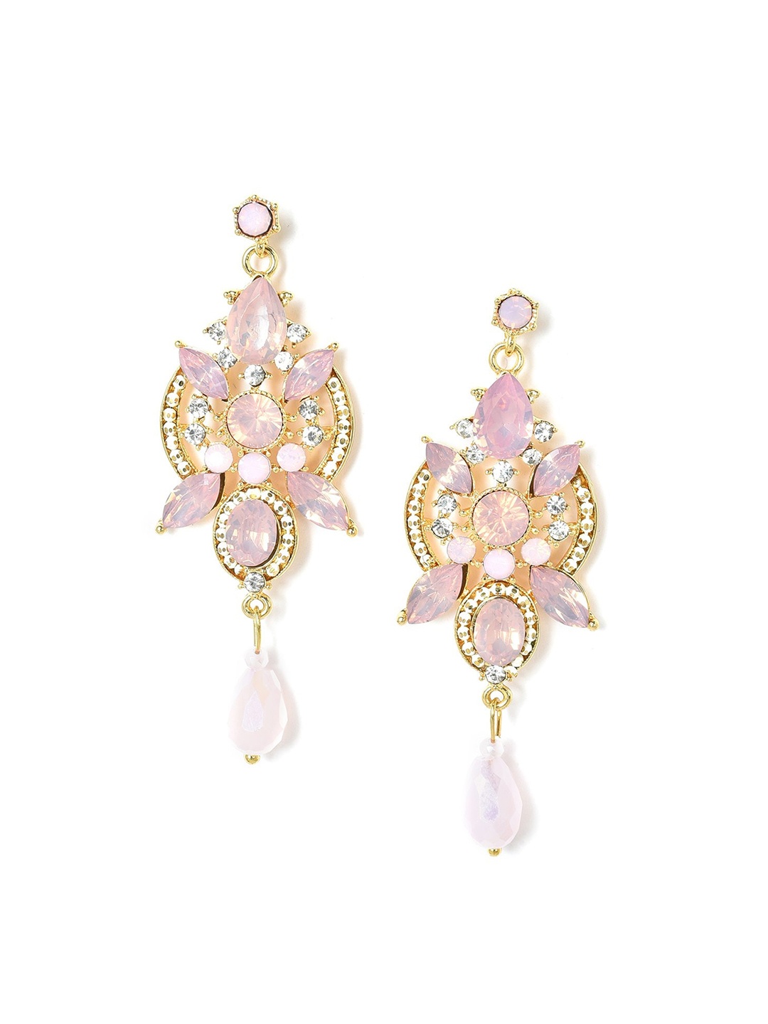 

W Pink Floral Drop Earrings
