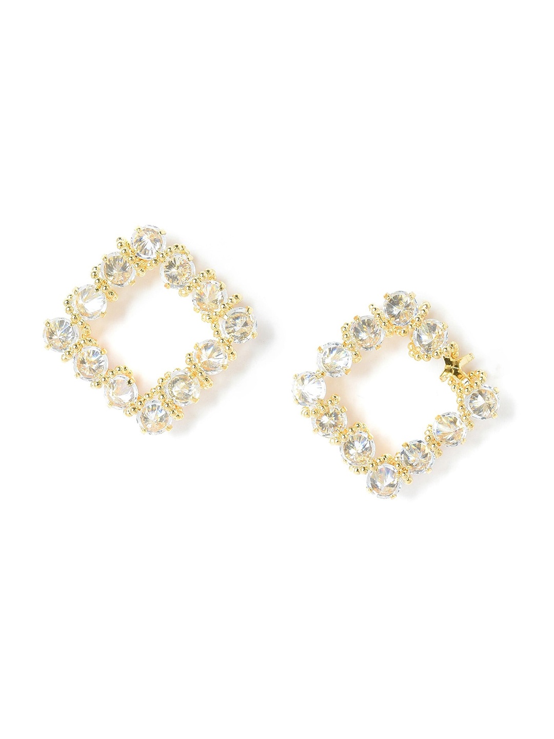 

W White Square Studs Earrings