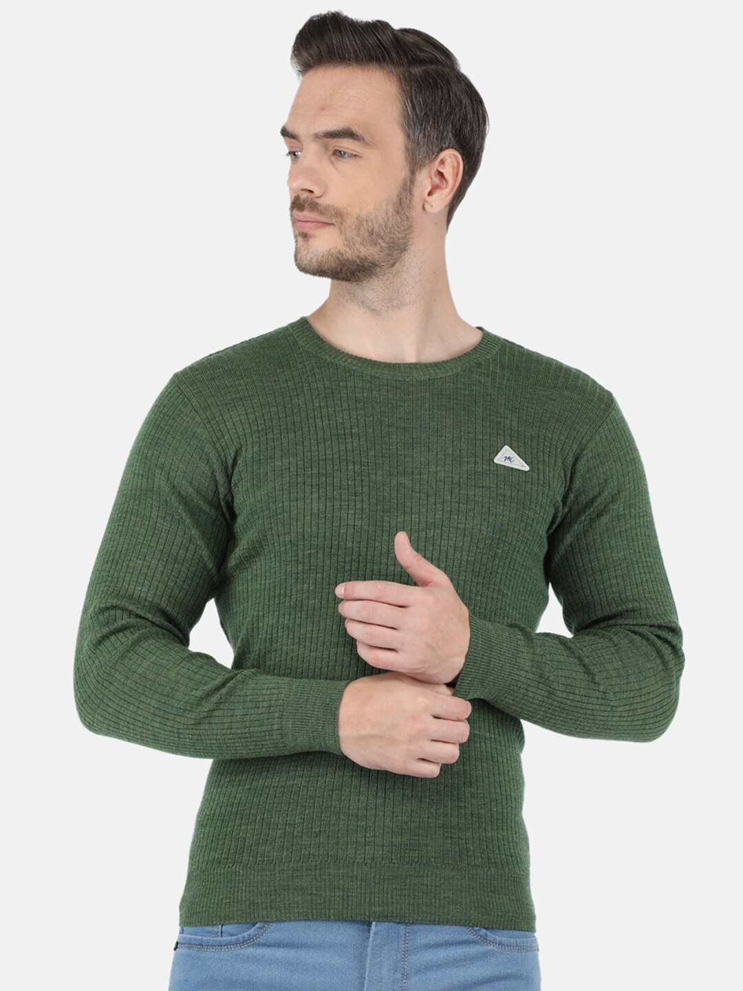 

Monte Carlo Men Olive Green Pullover