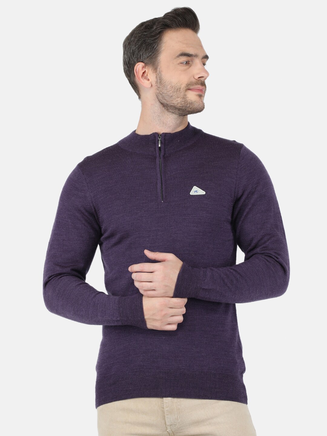 

Monte Carlo Men Purple Solid Pullover