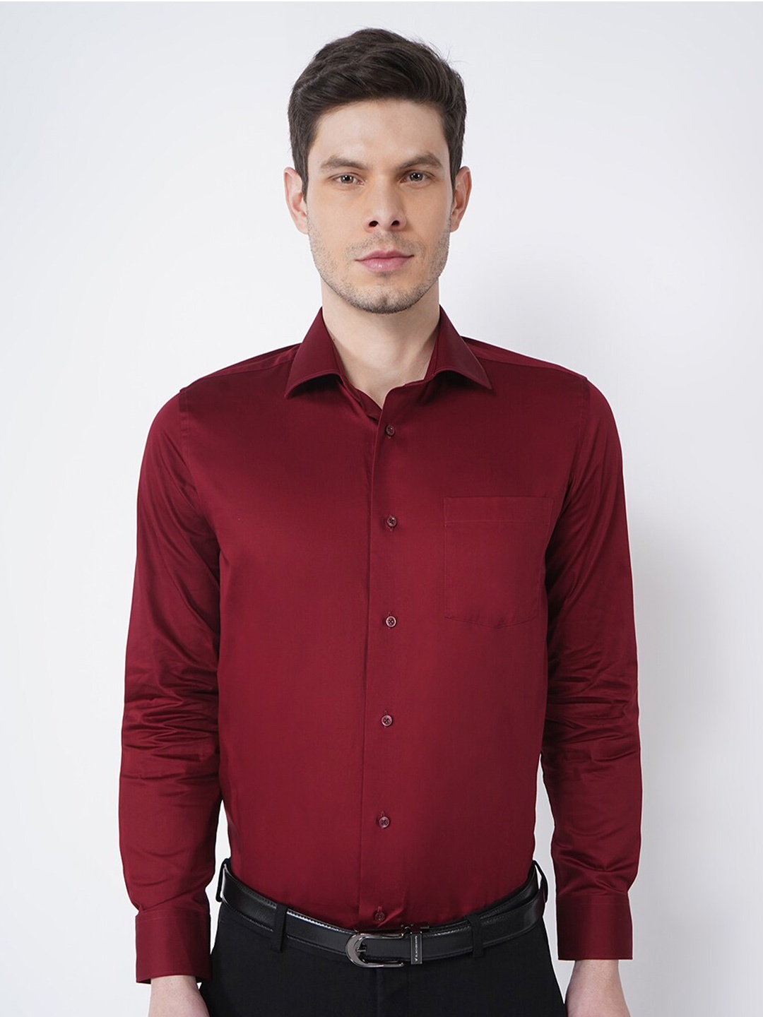 

Blackberrys Men Red Slim Fit Formal Cotton Shirt