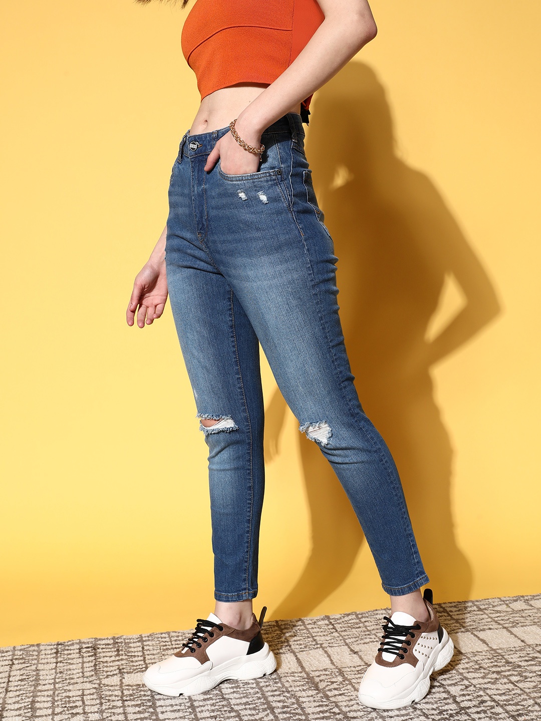 

Mast & Harbour Women Blue Skinny Fit Jeans