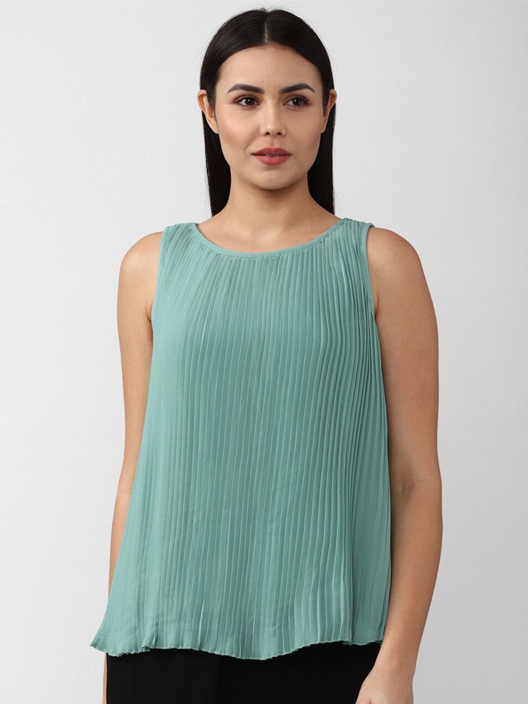 

Van Heusen Woman Accordion Pleats Formal Top, Green