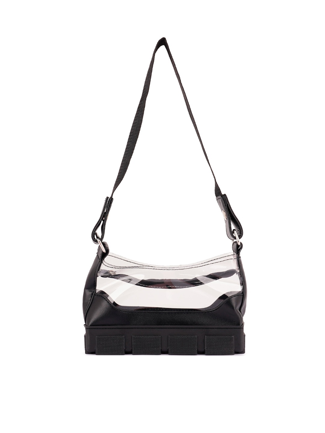 

London Rag Black PU Structured Sling Bag