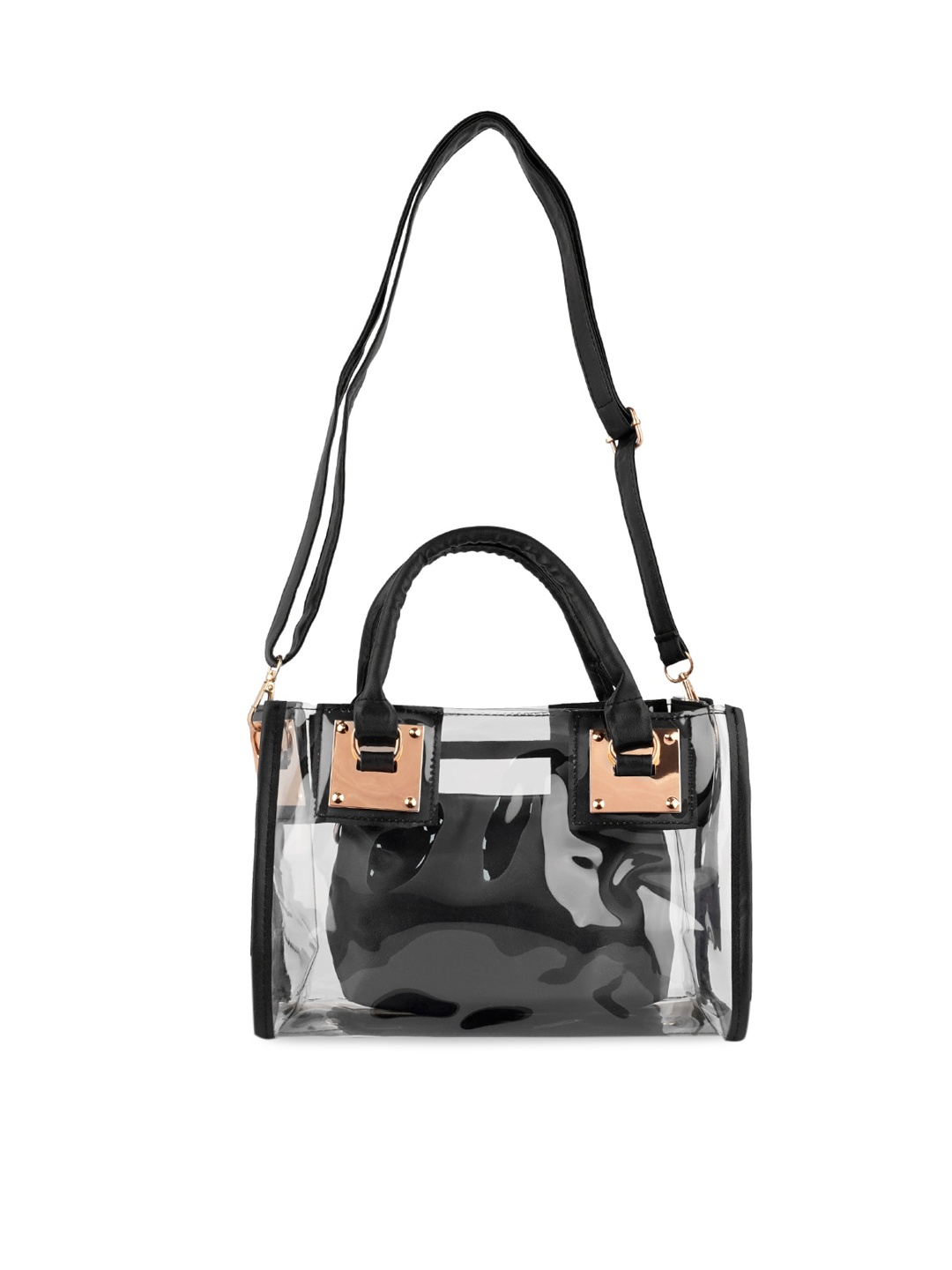 

London Rag Black PU Shopper Shoulder Bag