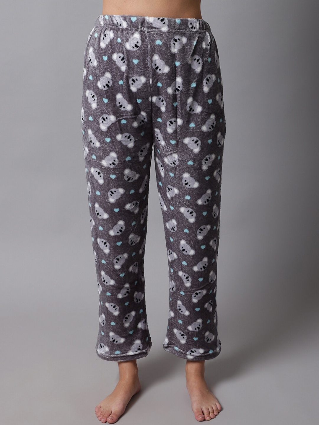 

TAG 7 Women Grey & White Printed Lounge Pants
